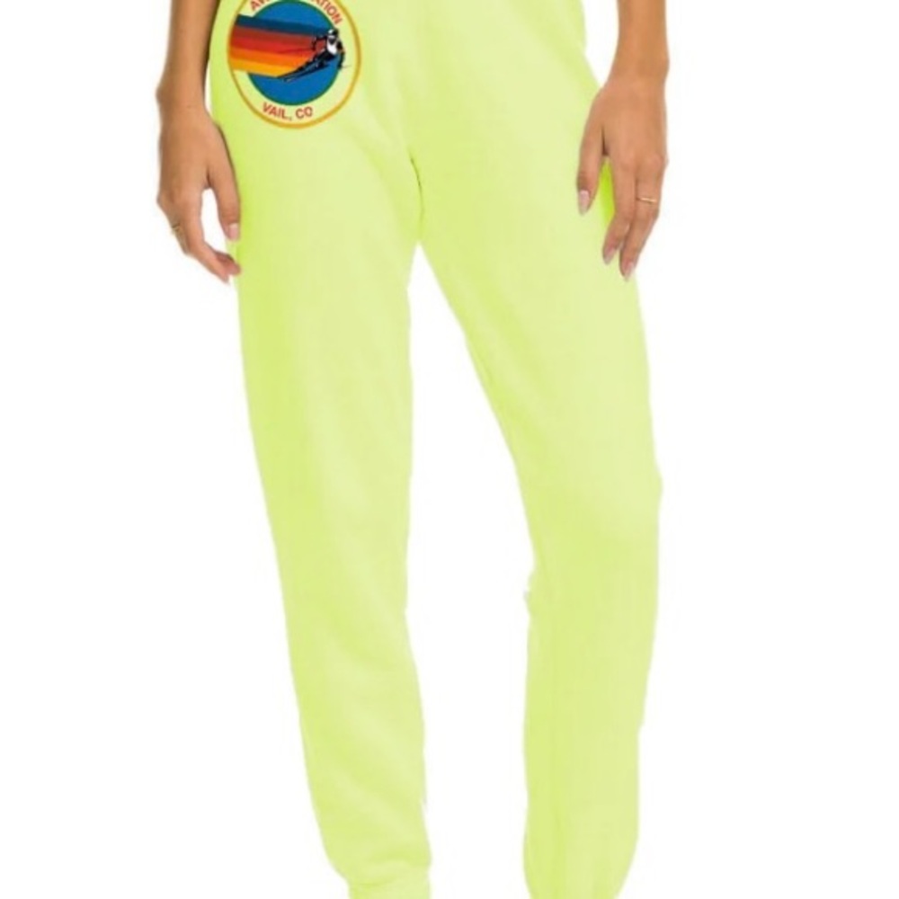 AVIATOR NATION VENICE SWEATPANTS - NEON YELLOW